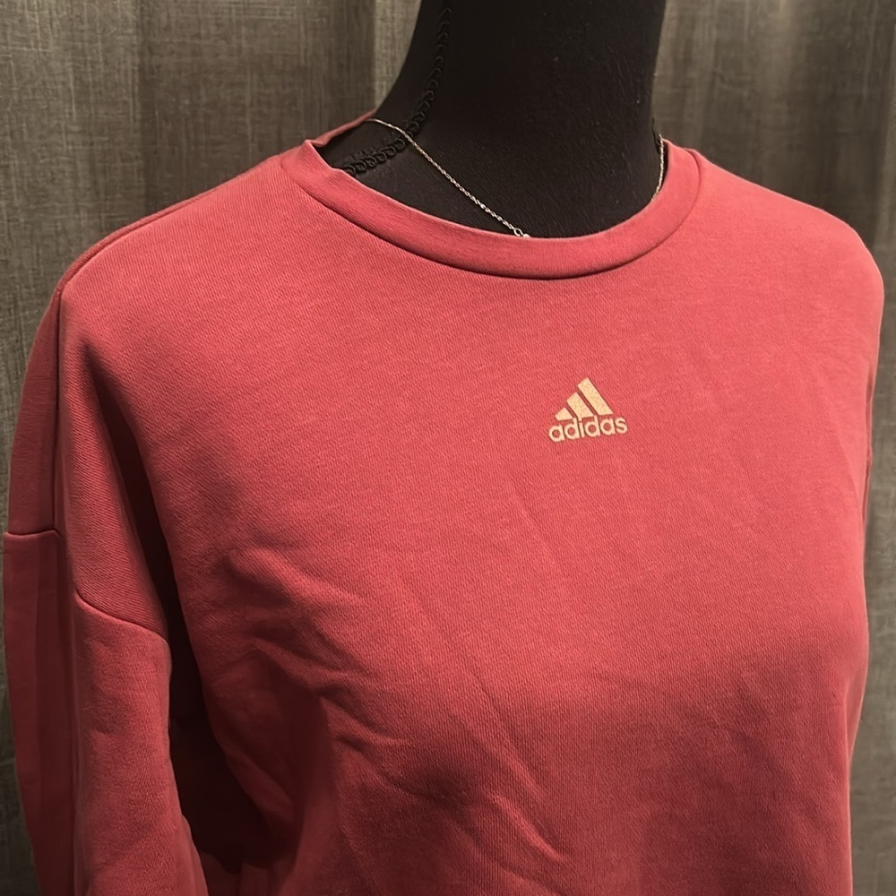 Red Pink ADIDAS Crew Neck - Picture 2 of 4
